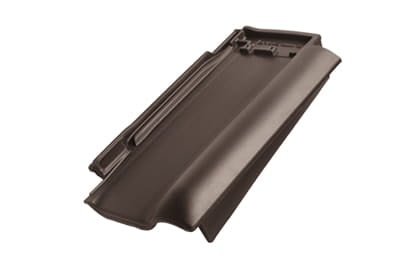 Боковая правая черепица Braas Рубин 13V Ангоб темно-коричневый