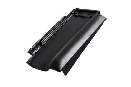 Боковая правая черепица Braas Рубин 13V Глазурь глубокий черный