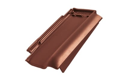 Боковая правая черепица Braas Рубин 13V Глазурь каштан