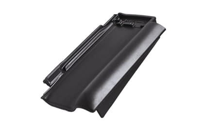 Боковая правая черепица Braas Рубин 13V Глазурь королевский серый