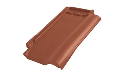 Боковая правая черепица Braas Рубин 9V Натуральный красный