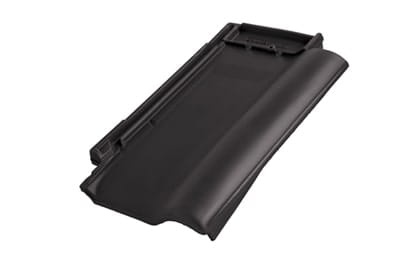 Боковая правая черепица Braas Рубин 9V Ангоб антрацит