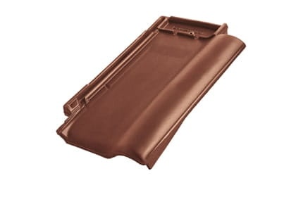 Боковая правая черепица Braas Рубин 9V Глазурь каштан