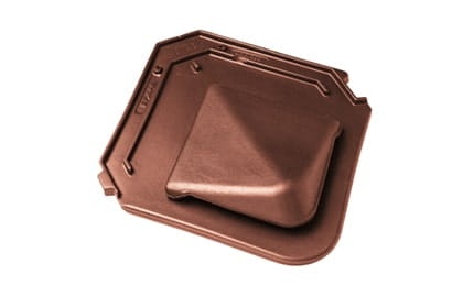 Вентиляционная черепица Braas Изумруд Глазурь каштан