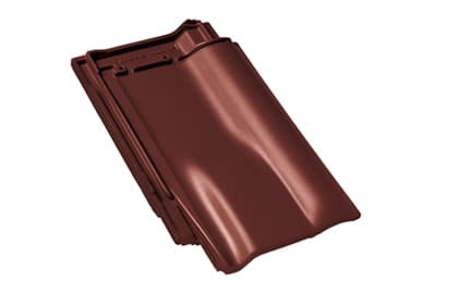 Вентиляционная черепица Braas Рубин 13V Глазурь красный бук