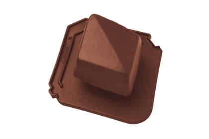 Черепица с вентиляционной насадкой Braas Изумруд Глазурь каштан