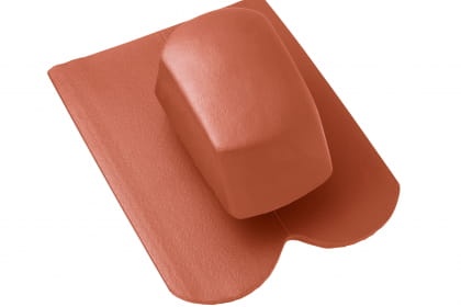 Черепица с вентиляционной насадкой Braas Опал Натуральный красный