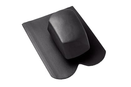 Черепица с вентиляционной насадкой Braas Опал Ангоб антрацит