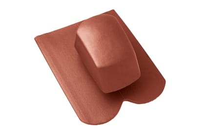 Черепица с вентиляционной насадкой Braas Опал Глазурь каштан