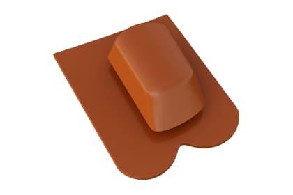 Черепица с вентиляционной насадкой Braas Опал Глазурь красная осень