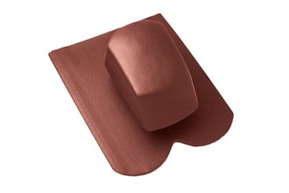 Черепица с вентиляционной насадкой Braas Опал Глазурь красный бук