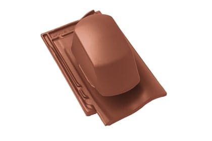 Черепица с вентиляционной насадкой Braas Рубин 11V Натуральный красный