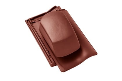 Черепица с вентиляционной насадкой Braas Рубин 11V Ангоб красная лава