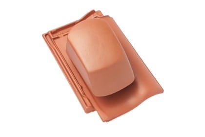 Черепица с вентиляционной насадкой Braas Рубин 11V Ангоб медный