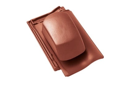 Черепица с вентиляционной насадкой Braas Рубин 11V Глазурь каштан