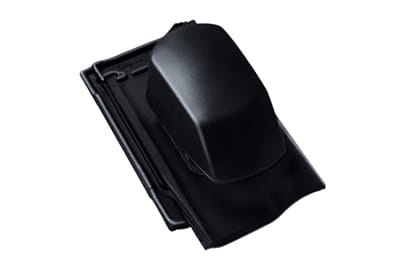 Черепица с вентиляционной насадкой Braas Рубин 13V Топ-глазурь черный бриллиант