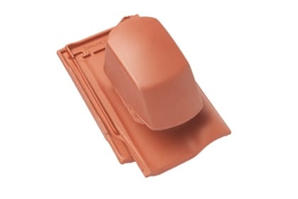 Черепица с вентиляционной насадкой Braas Рубин 13V Ангоб медный