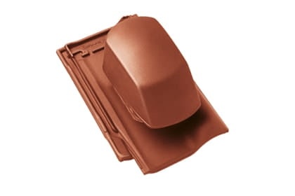 Черепица с вентиляционной насадкой Braas Рубин 13V Глазурь красная осень