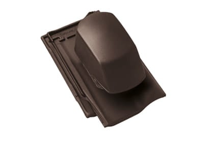 Черепица с вентиляционной насадкой Braas Рубин 13V Глазурь тик