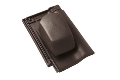 Черепица с вентиляционной насадкой Braas Рубин 9V Глазурь тик