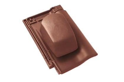 Черепица с вентиляционной насадкой Braas Рубин 9V Глазурь каштан