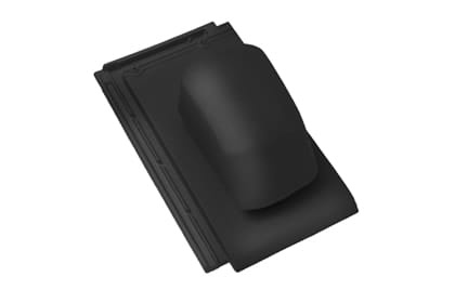 Черепица с вентиляционной насадкой Braas Турмалин Ангоб антрацит