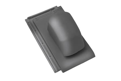 Черепица с вентиляционной насадкой Braas Турмалин Ангоб серая галька