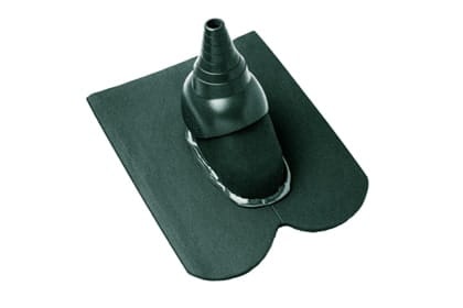 Черепица с насадкой для антенны Braas Опал Топ-глазурь зеленая ель