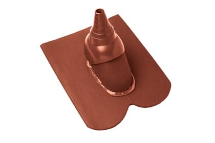 Черепица с насадкой для антенны Braas Опал Глазурь каштан