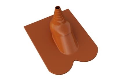 Черепица с насадкой для антенны Braas Опал Глазурь красная осень