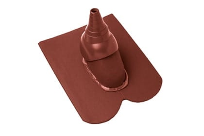 Черепица с насадкой для антенны Braas Опал Глазурь красный бук