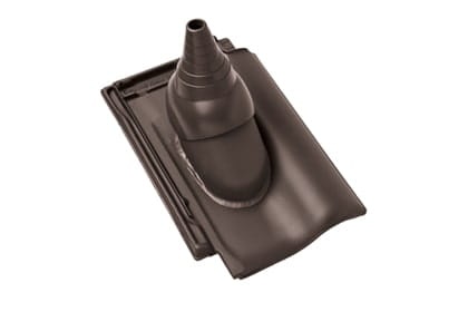 Черепица с насадкой для антенны Braas Рубин 11V Ангоб темно-коричневый