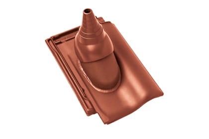 Черепица с насадкой для антенны Braas Рубин 11V Глазурь каштан