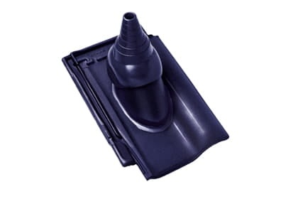 Черепица с насадкой для антенны Braas Рубин 13V Топ-глазурь синий бриллиант