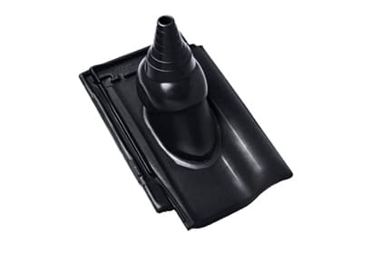 Черепица с насадкой для антенны Braas Рубин 13V Топ-глазурь черный бриллиант