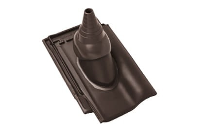 Черепица с насадкой для антенны Braas Рубин 13V Ангоб темно-коричневый