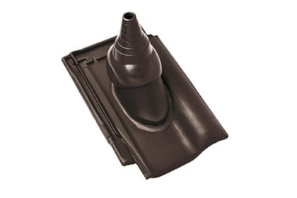 Черепица с насадкой для антенны Braas Рубин 13V Глазурь тик