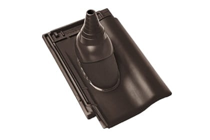 Черепица с насадкой для антенны Braas Рубин 9V Глазурь тик