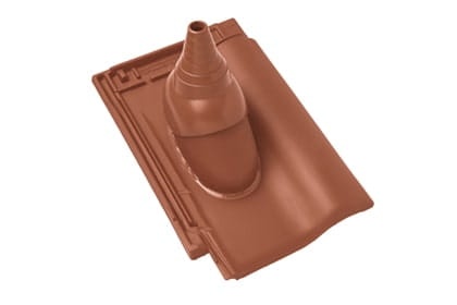 Черепица с насадкой для антенны Braas Рубин 9V Натуральный красный