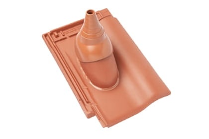 Черепица с насадкой для антенны Braas Рубин 9V Ангоб медный