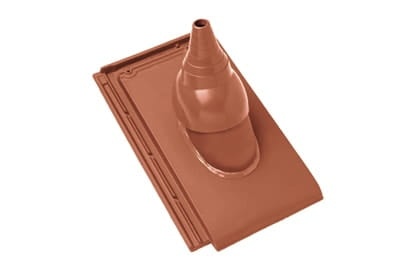 Черепица с насадкой для антенны Braas Турмалин Натуральный красный