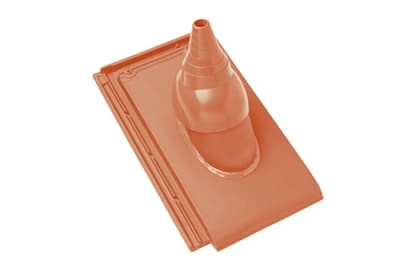 Черепица с насадкой для антенны Braas Турмалин Ангоб медный