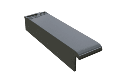 Боковая половинчатая левая черепица Braas Турмалин Топ-глазурь серый кристалл