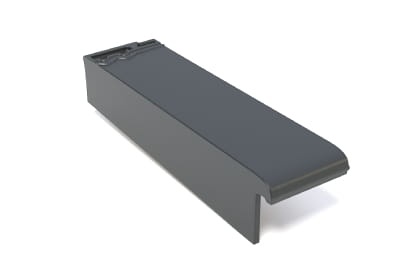 Боковая половинчатая левая черепица Braas Турмалин Ангоб антрацит