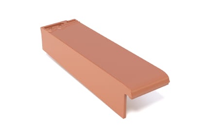 Боковая половинчатая левая черепица Braas Турмалин Ангоб медный