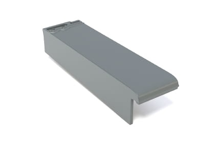 Боковая половинчатая левая черепица Braas Турмалин Ангоб серая галька