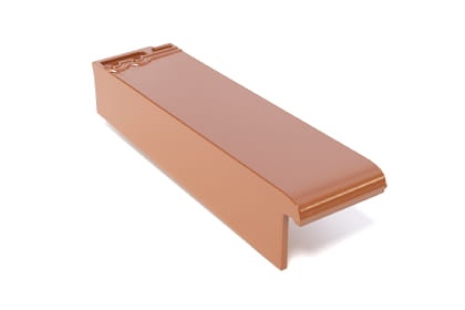 Боковая половинчатая левая черепица Braas Турмалин Глазурь каштан