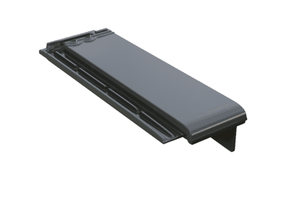 Боковая половинчатая правая черепица Braas Турмалин Топ-глазурь серый кристалл