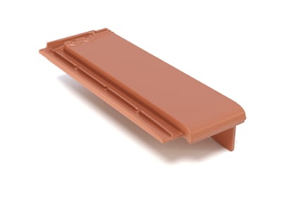 Боковая половинчатая правая черепица Braas Турмалин Глазурь каштан