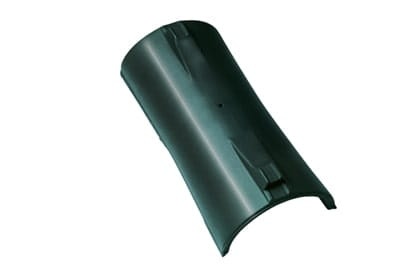 Центральная коньковая черепица Braas Опал Топ-глазурь зеленая ель